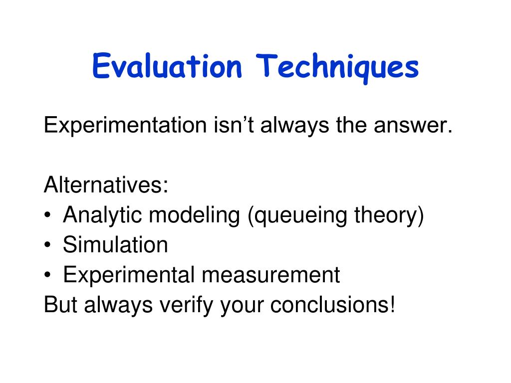 presentation evaluation techniques