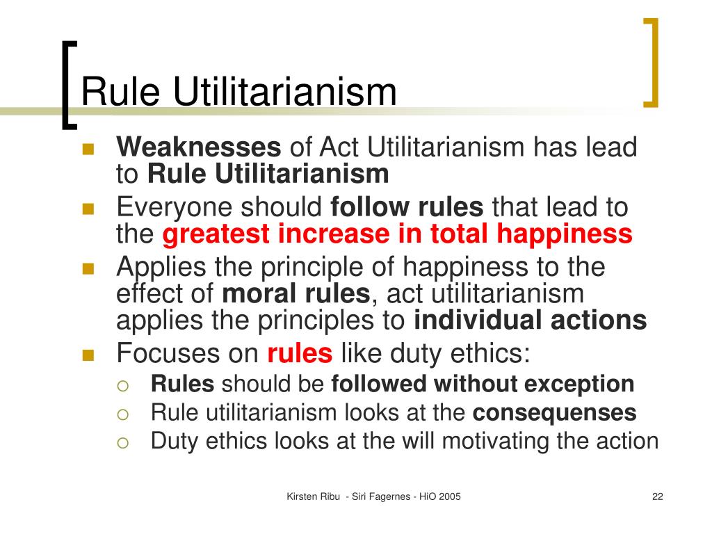 what consistency act utilitarianism vs rule utilitarianism