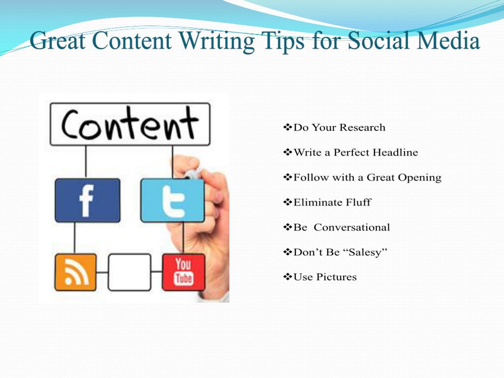 PPT - Exclusive Content Writing Tips for Social Media PowerPoint  Presentation - ID:785447