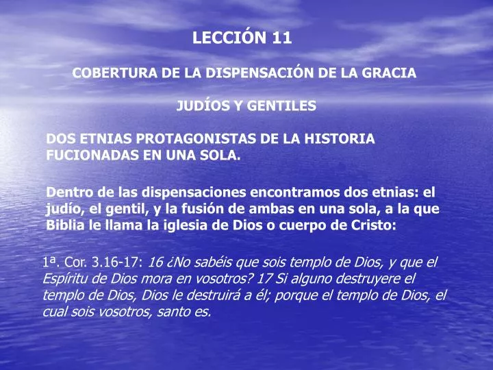 PPT - LECCIÓN 11 PowerPoint Presentation, free download - ID:785574