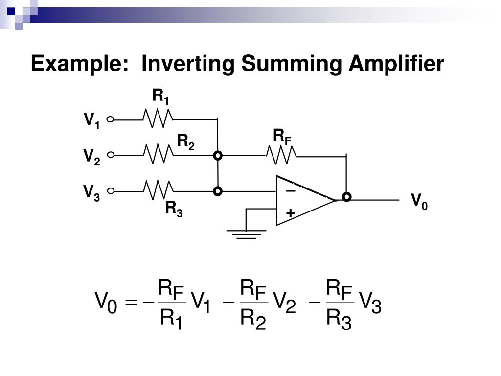 op amp investing summing amplifier ic