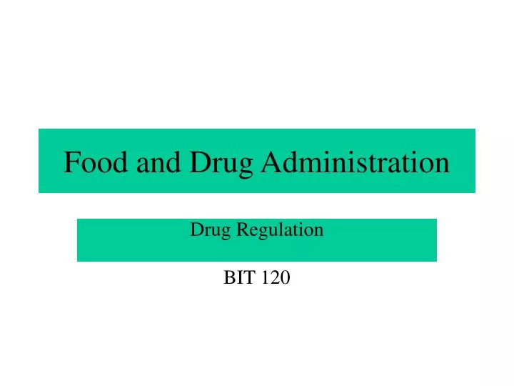 food and drug administration n.