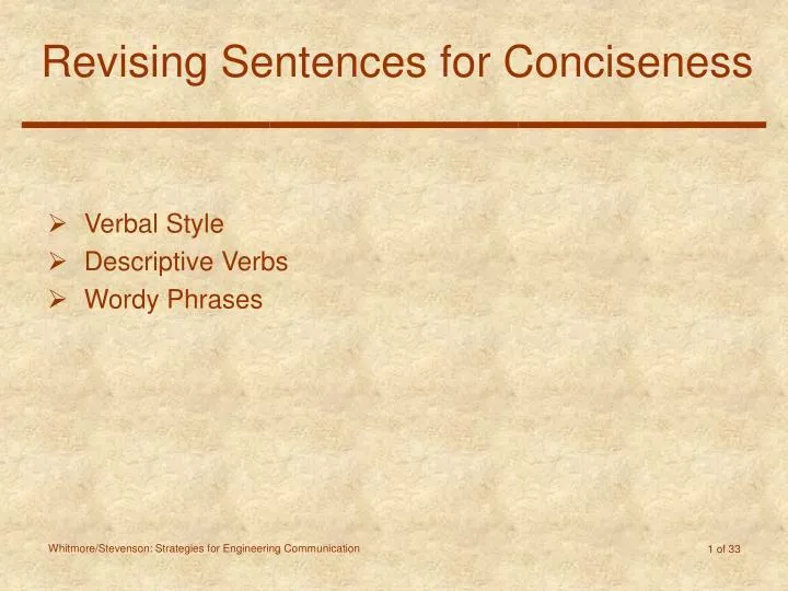 PPT Revising Sentences For Conciseness PowerPoint Presentation Free Download ID 788064