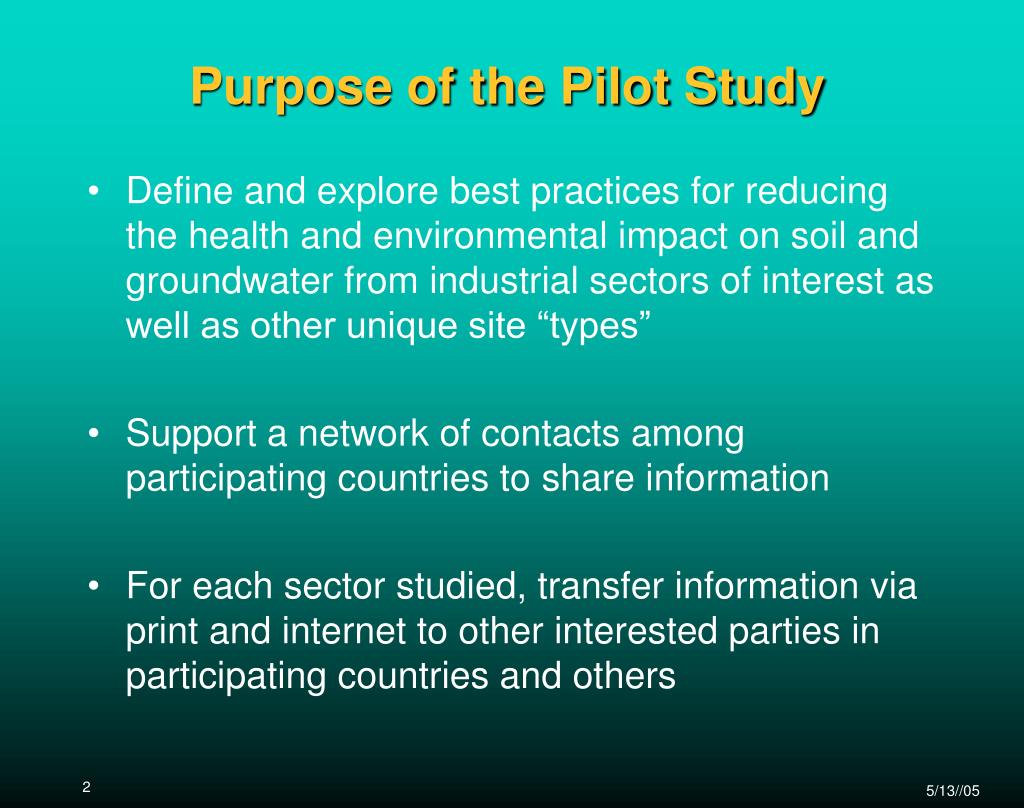 significance of a pilot study in research
