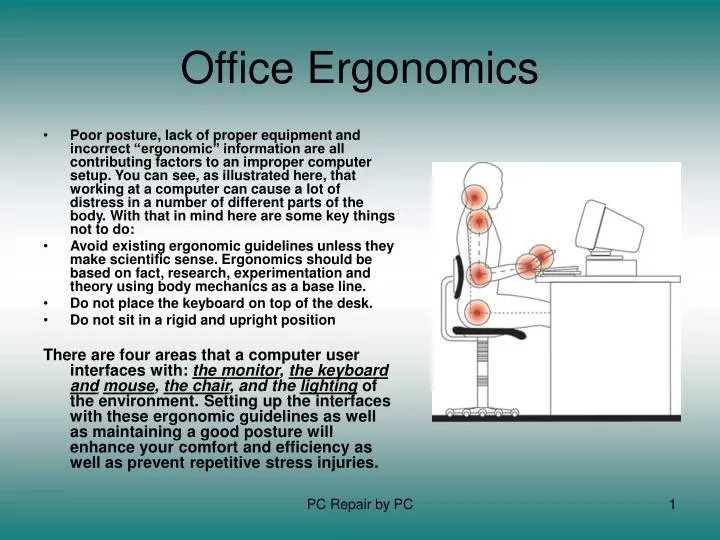 office ergonomics n.