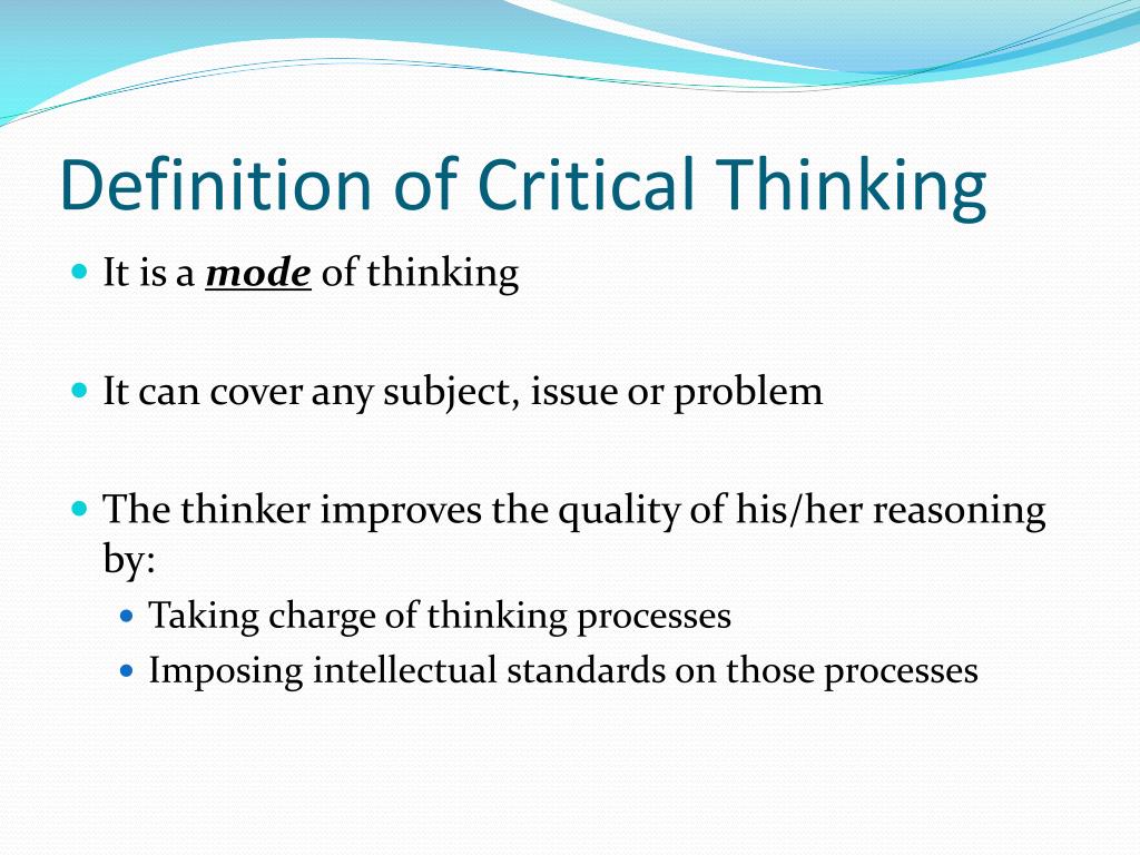 critically think meaning