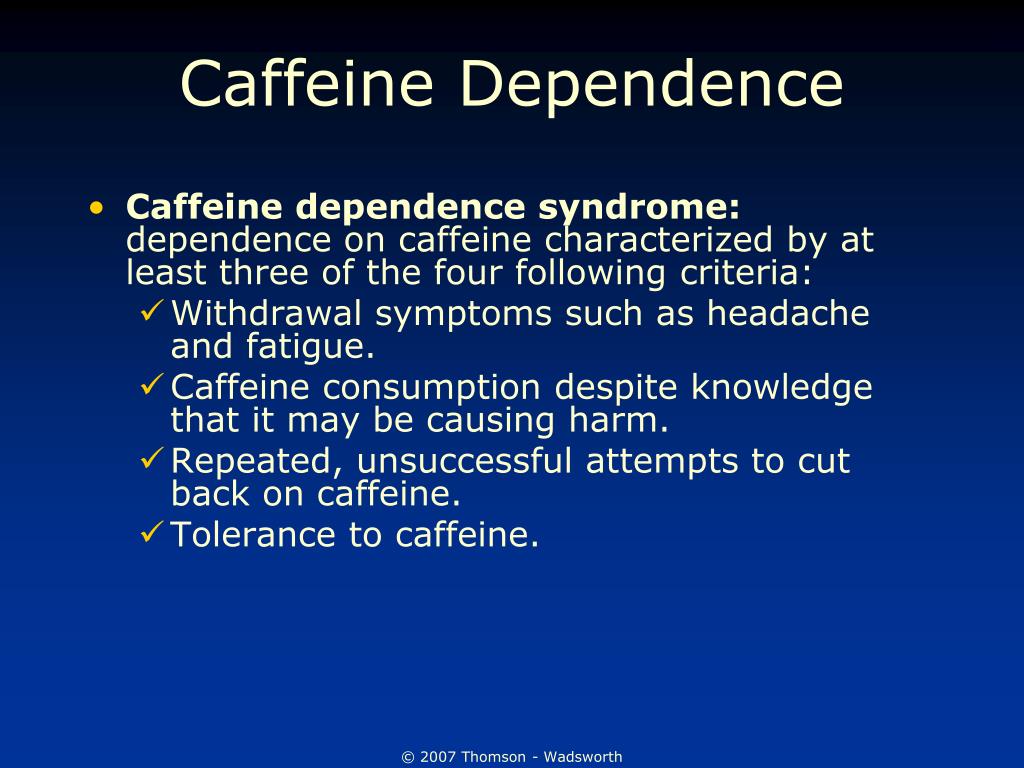 caffeine dependence research paper