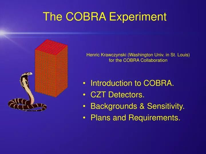 the cobra experiment n.