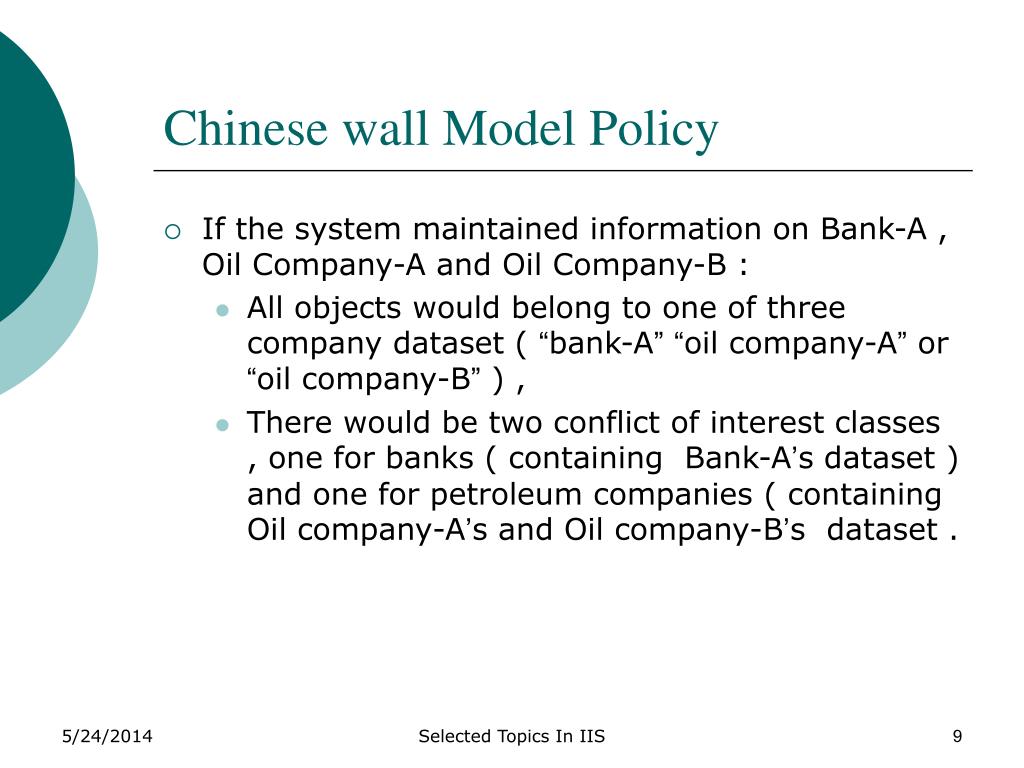 Chinese Wall Model