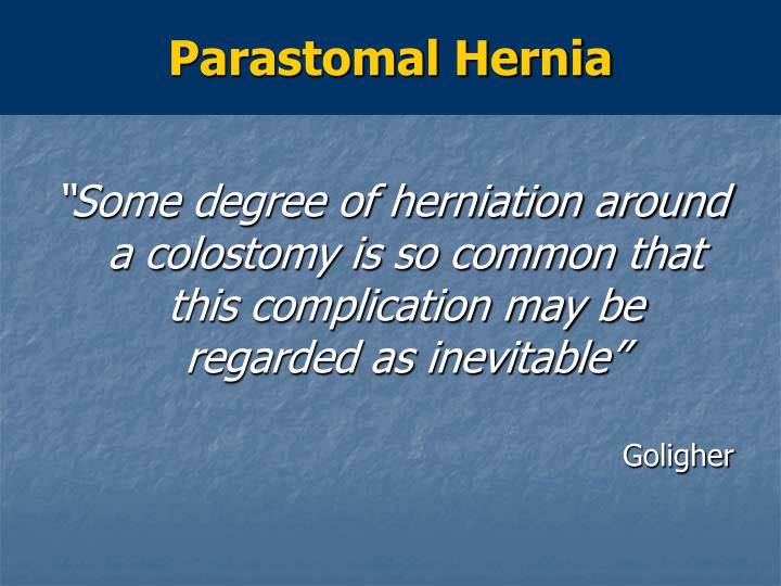 PPT Parastomal Hernia Repair PowerPoint Presentation ID790450