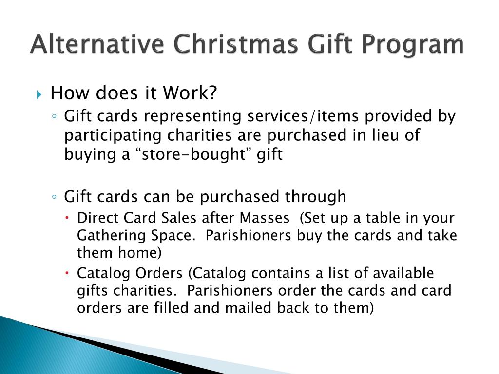 PPT Starting an Alternative Christmas Gift Program PowerPoint