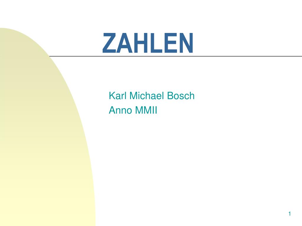 PPT - ZAHLEN PowerPoint Presentation, free download - ID:791177