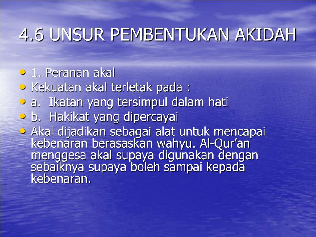 Akidah islam tersimpul dalam