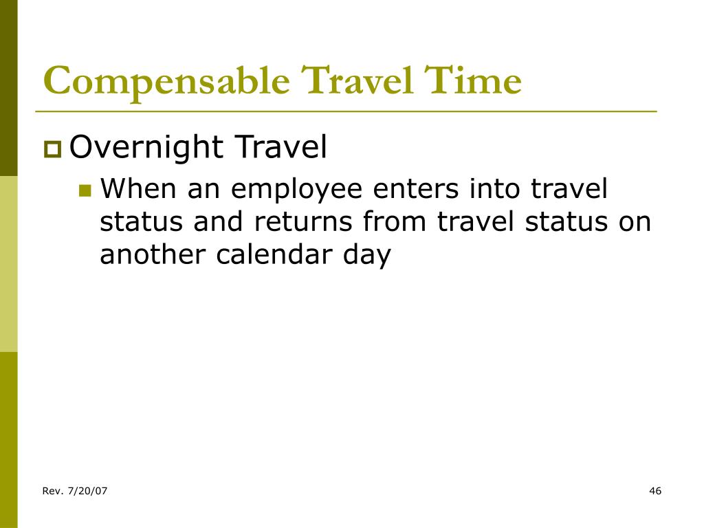 government employee travel time
