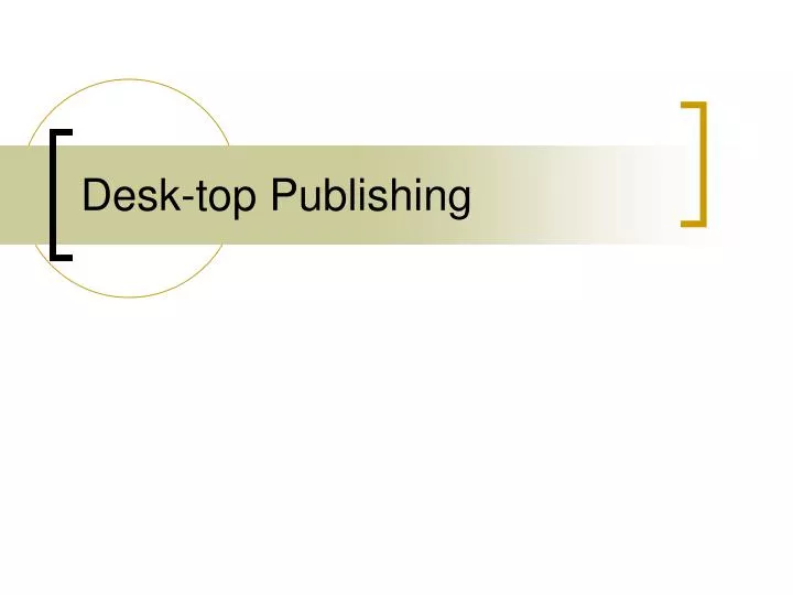desk top publishing n.