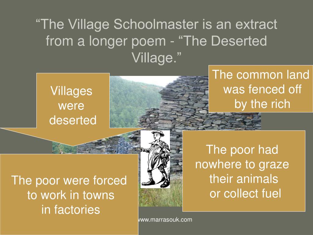essay about village school master
