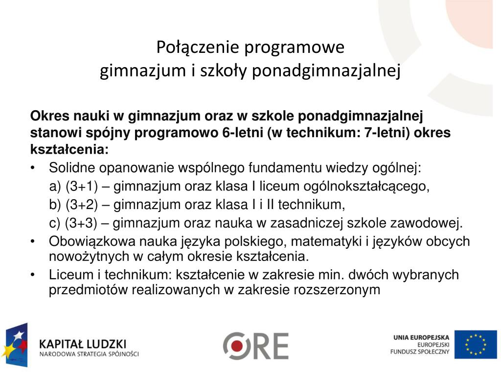 Klasyfikacja W Szkole Ponadgimnazjalnej Do Grupy Wf PPT - Organizacja pracy szkół od 1 września 2012 roku PowerPoint