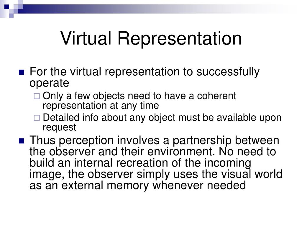 virtual representation history definition