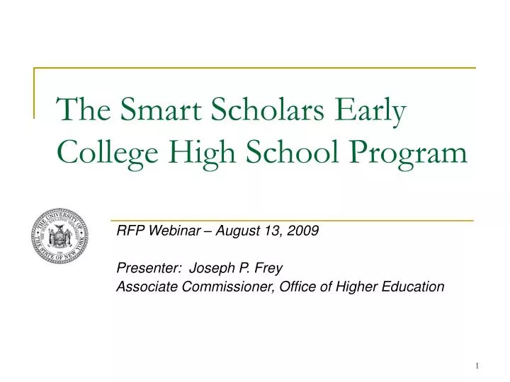 the smart scholars early college high school program n.