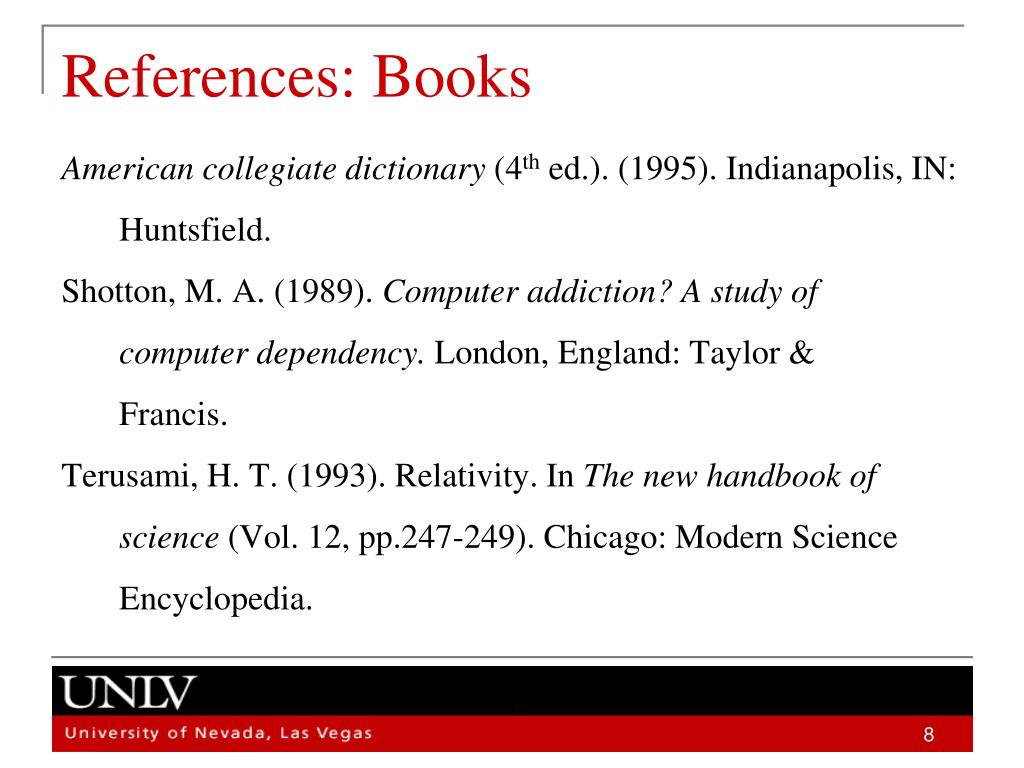 how to reference a book in a powerpoint presentation