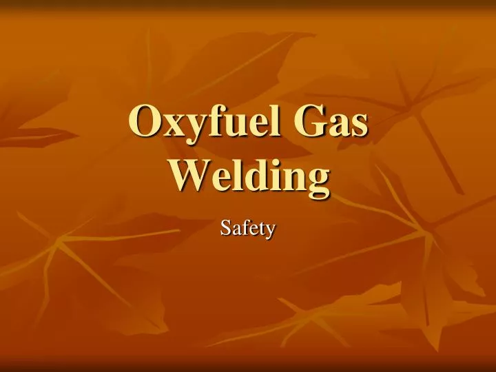 oxyfuel gas welding n.