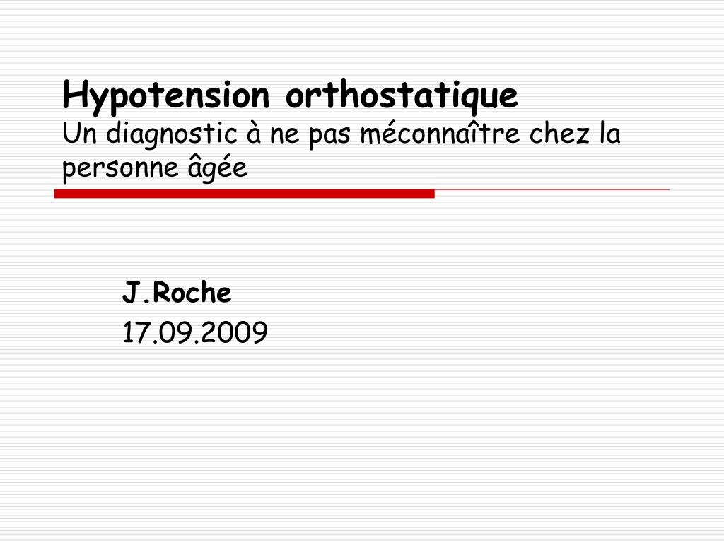 PPT - Hypotension orthostatique Un diagnostic à ne pas méconnaître ...