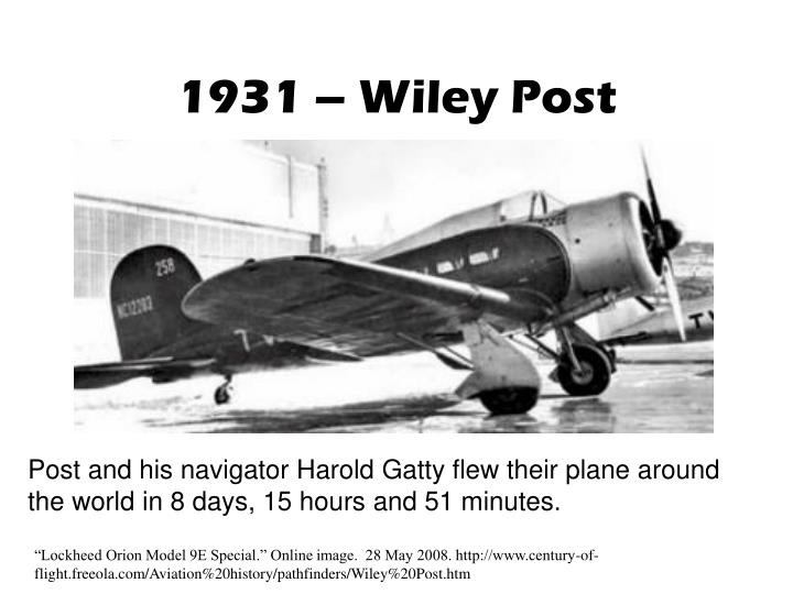 Image result for wiley post - around the world in 8 days
