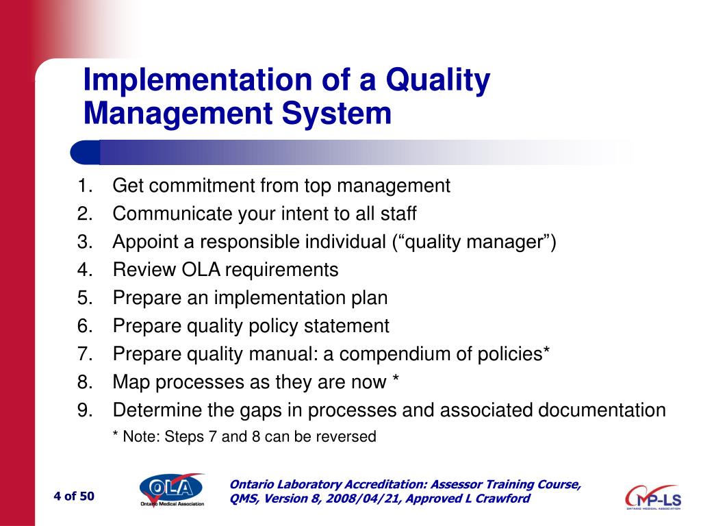 quality management system implementation case study