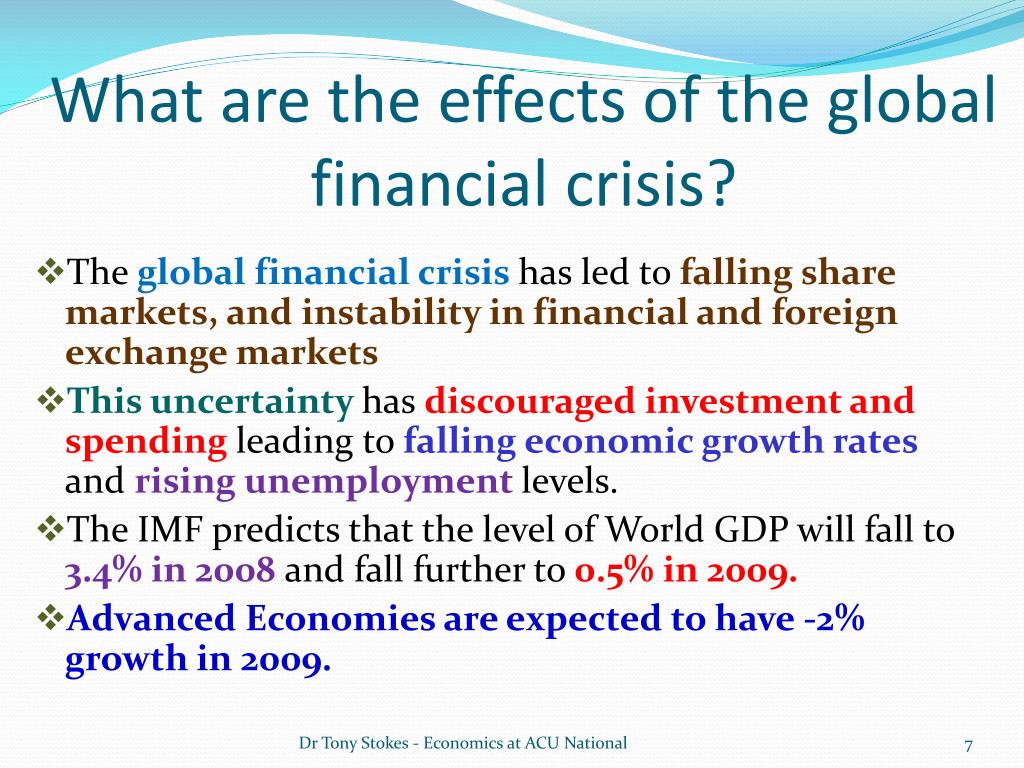 thesis of the financial crisis