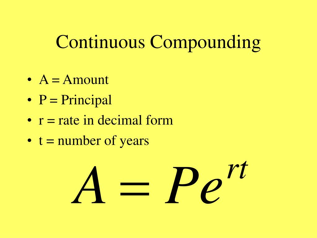 Continuous Compounding