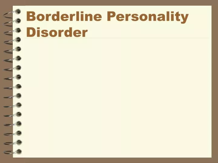borderline personality disorder n.
