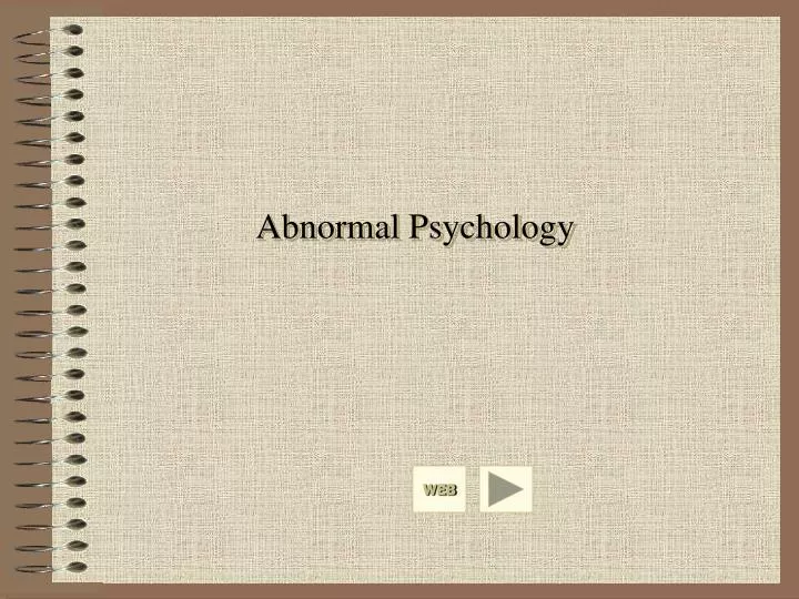 abnormal psychology n.