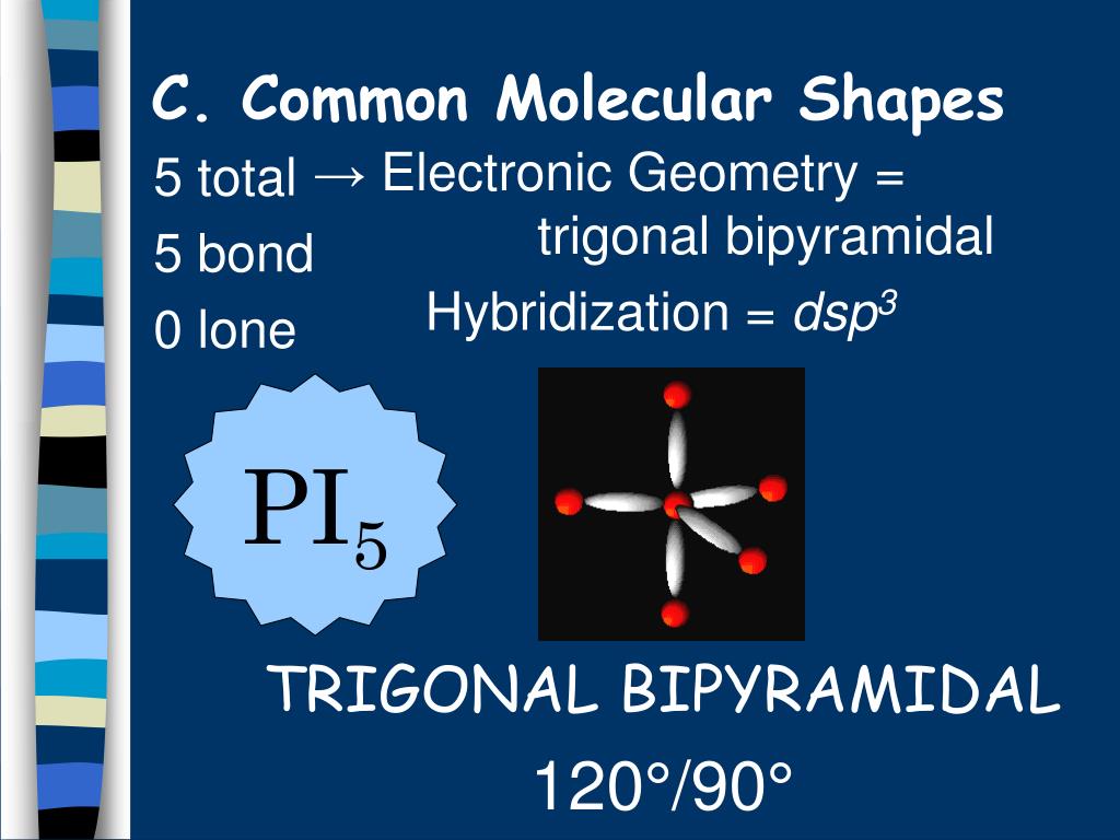 C. Common Molecular Shapes → Electronic Geometry = trigonal bipyramidal Hyb...
