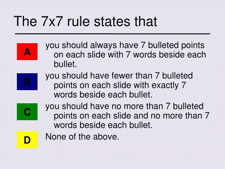 powerpoint presentation 7x7 rule