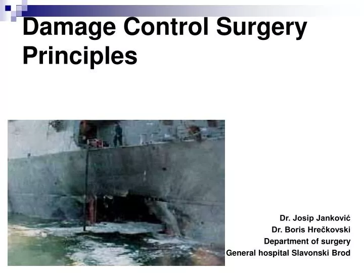 damage control surgery principles n.