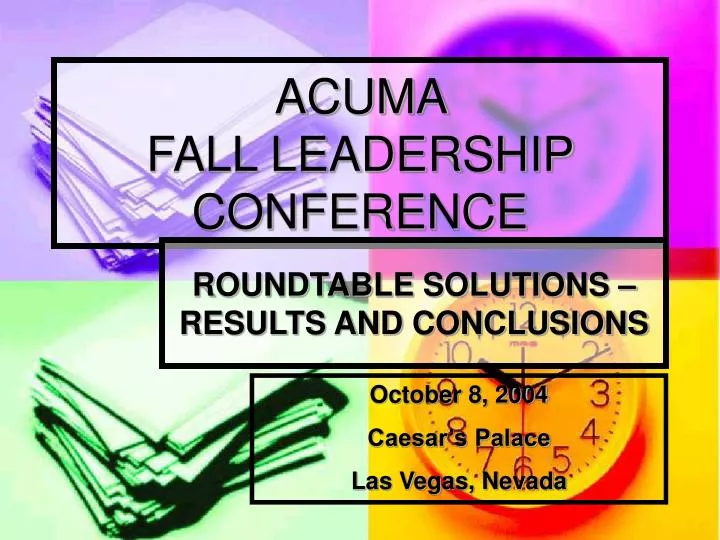 PPT ACUMA FALL LEADERSHIP CONFERENCE PowerPoint Presentation, free