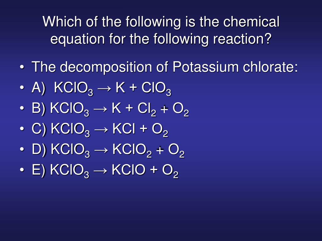 Реакция cl2 kclo