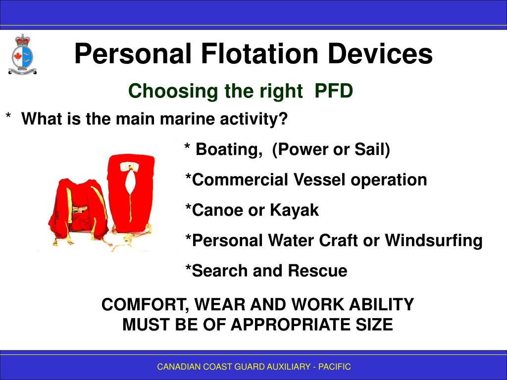 PPT PERSONAL FLOTATION DEVICES PowerPoint Presentation, free download