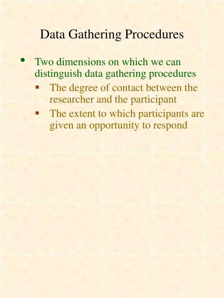 PPT Data Gathering Procedures PowerPoint Presentation Free Download 