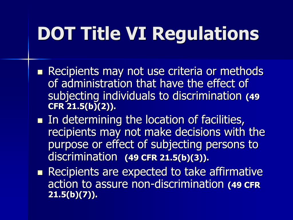 PPT - Title VI of the Civil Rights Act of 1964 Principles Policies ...