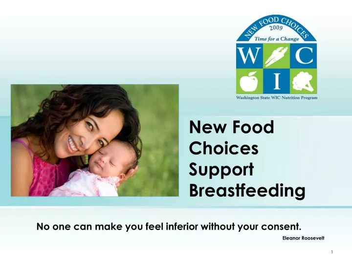 new food choices support breastfeeding n.