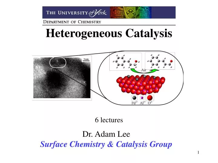 PPT Heterogeneous Catalysis 6 lectures PowerPoint Presentation, free