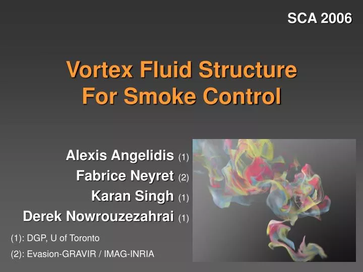vortex fluid structure for smoke control n.