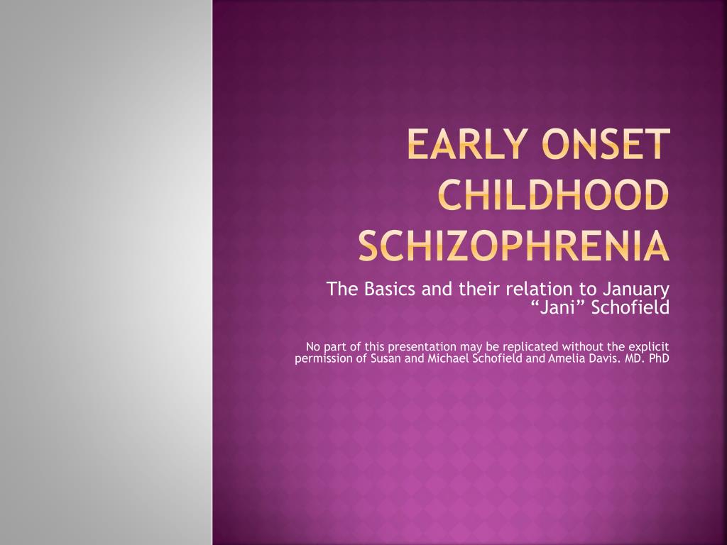 case study of childhood schizophrenia