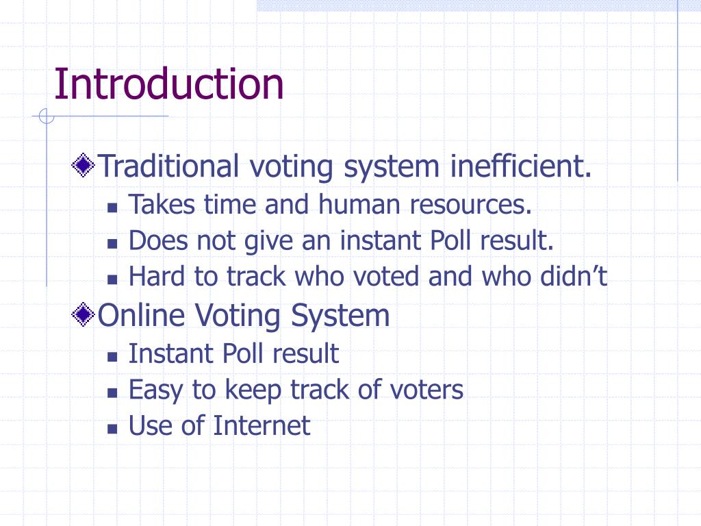 online voting system ppt presentation
