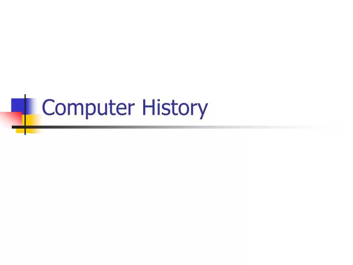 history of computer ppt presentation free download