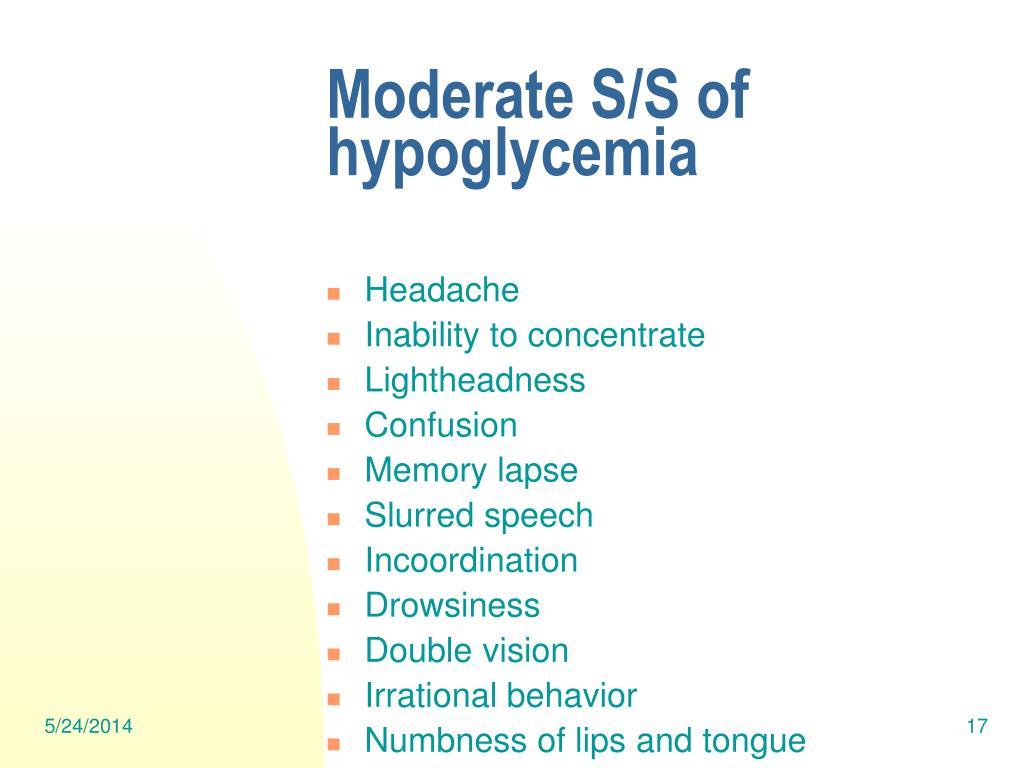hypoglycemia sweating