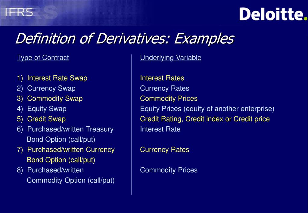 Derivatives definition with example equity investment capital