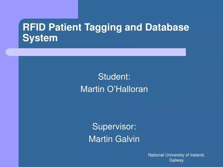 rfid patient tagging and database system n.