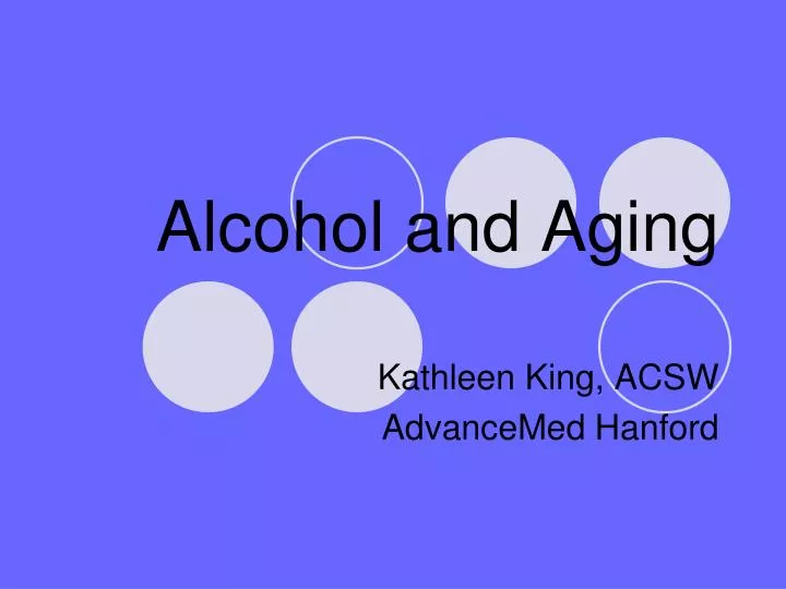 alcohol and aging n.